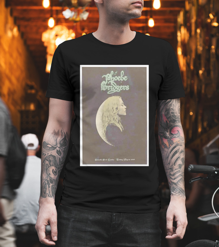 Phoebe Bridgers Moon Profile Greenville South Carolina Tuesday May 19 2026 T-Shirt