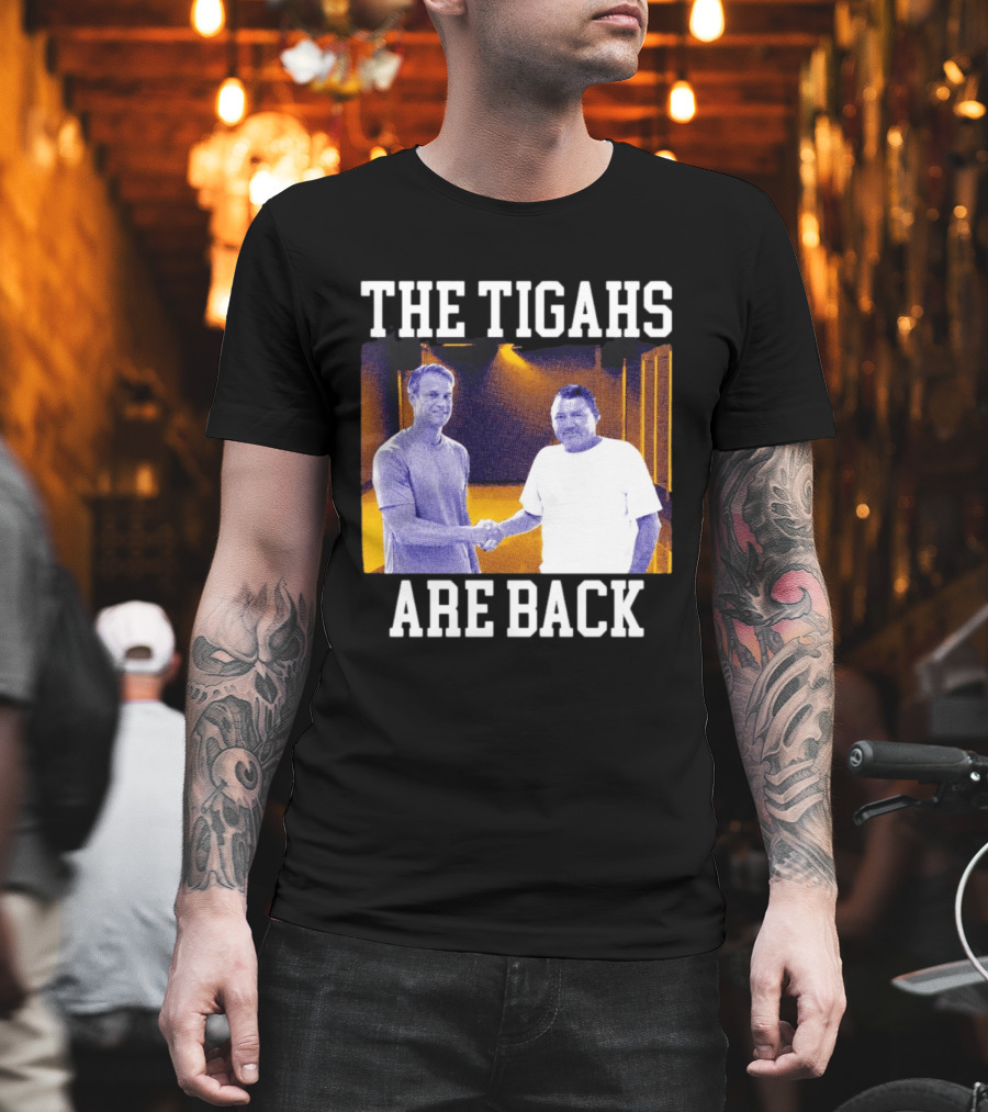 Lane Kiffin Ed Orgeron The Tigahs Are Back LSU Duo Handshake T-Shirt