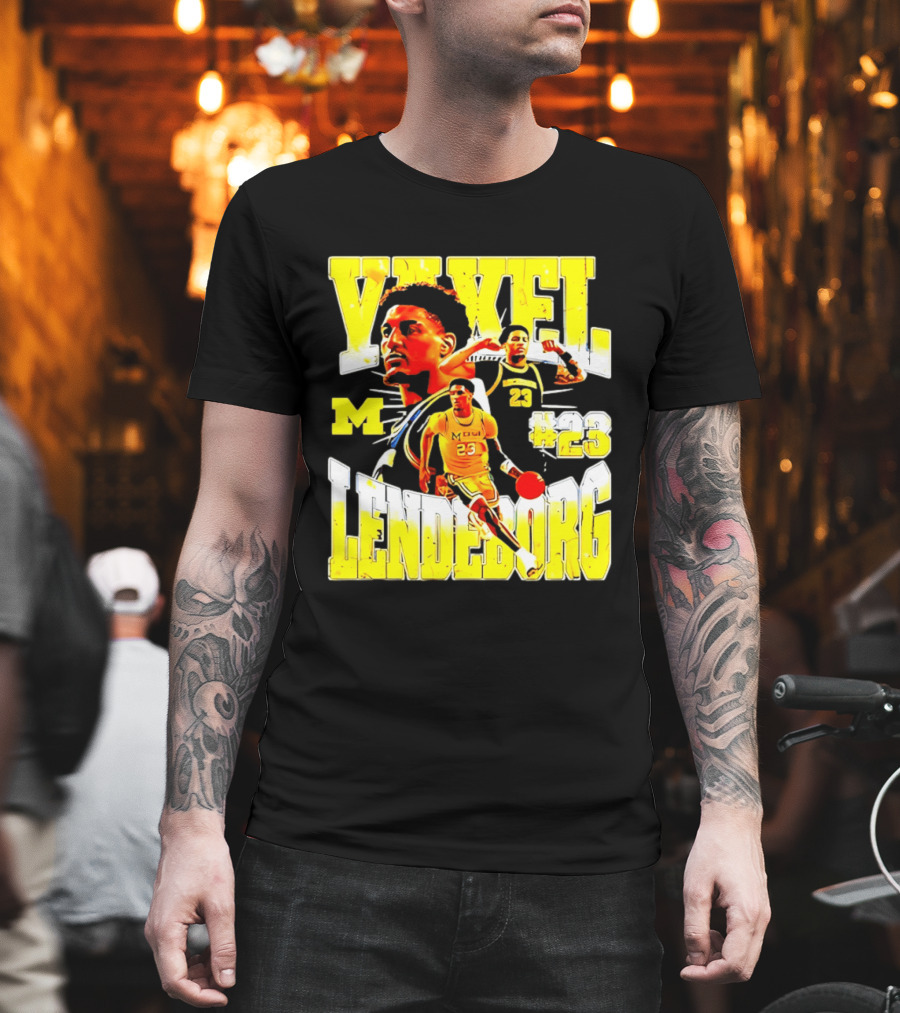 Yaxel Lendeborg #23 Michigan Wolverines Basketball M Player T-Shirt