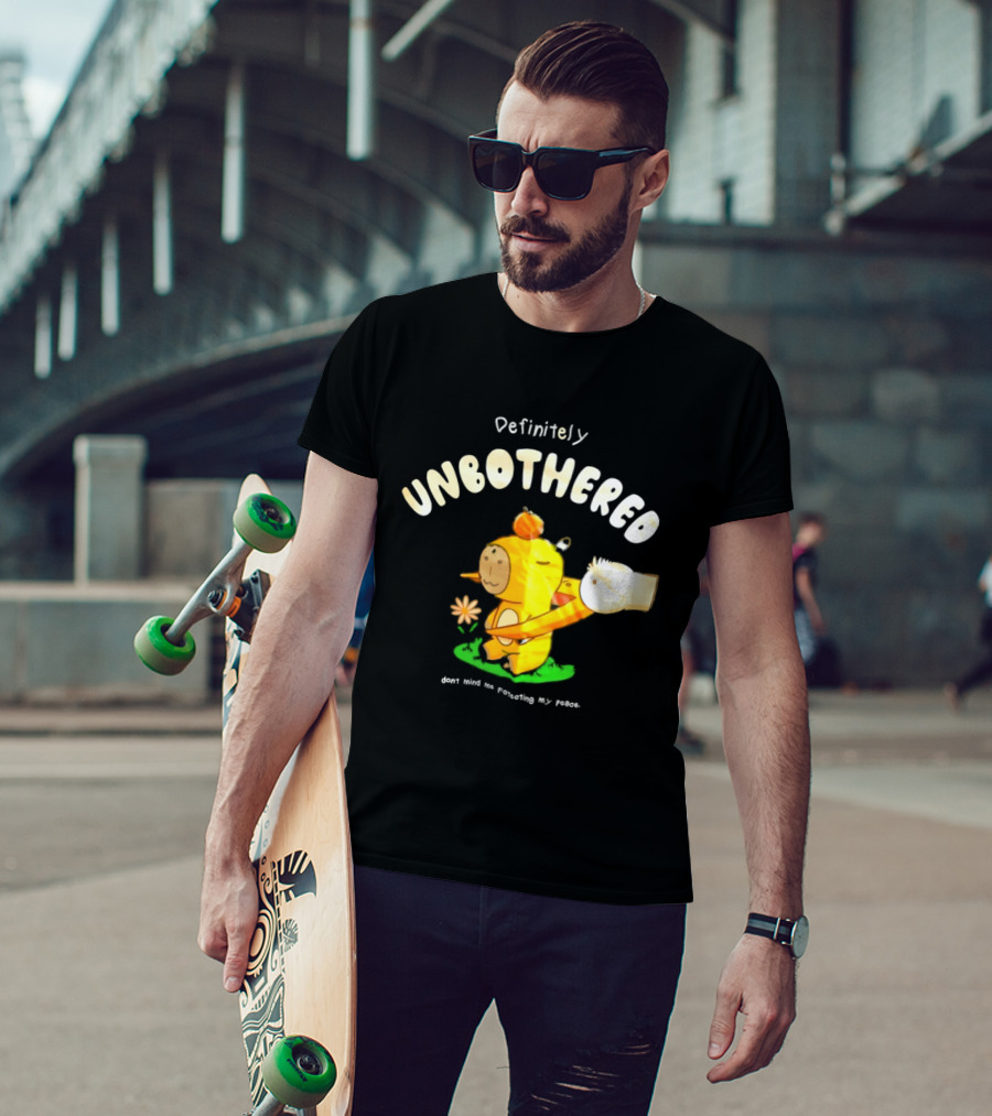 Capybara Definitely Unbothered Don't Mind Me Protecting My Peace T-Shirt