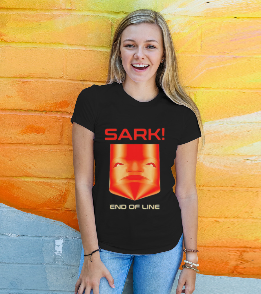 Sark End Of Line Retro Gaming Villain Face T-Shirt