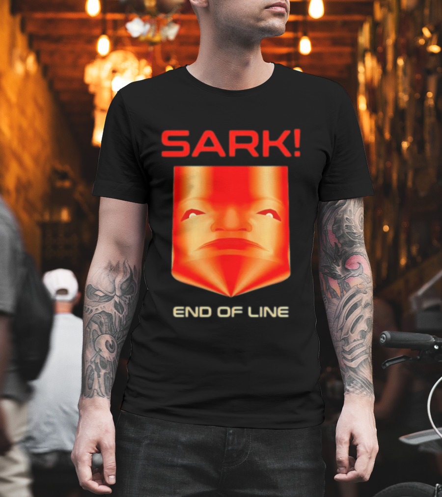 Sark End Of Line Retro Gaming Villain Face T-Shirt