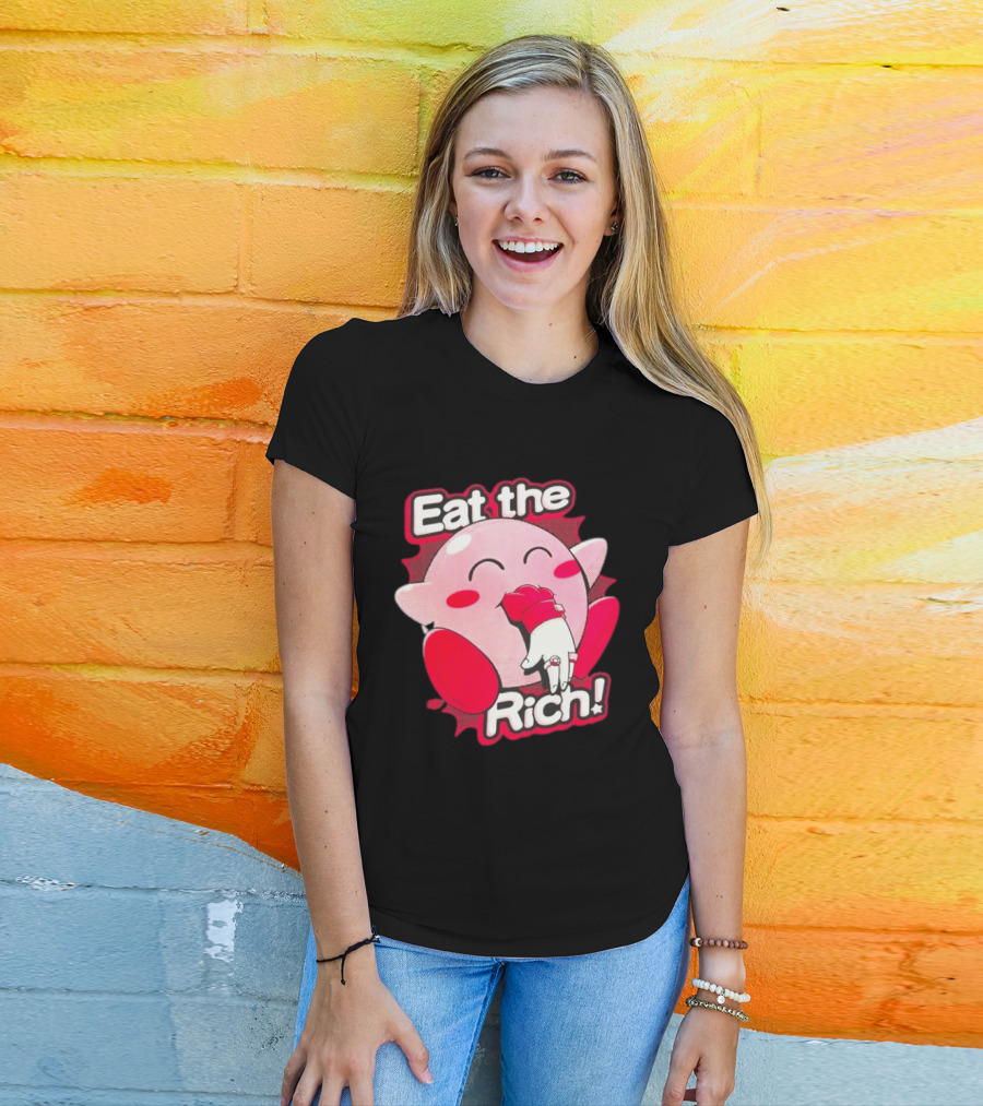 Kirby Eat The Rich Meme Video Game Character Trend T-Shirt