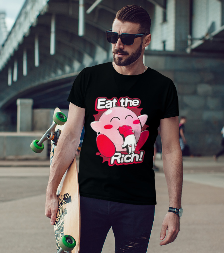 Kirby Eat The Rich Meme Video Game Character Trend T-Shirt