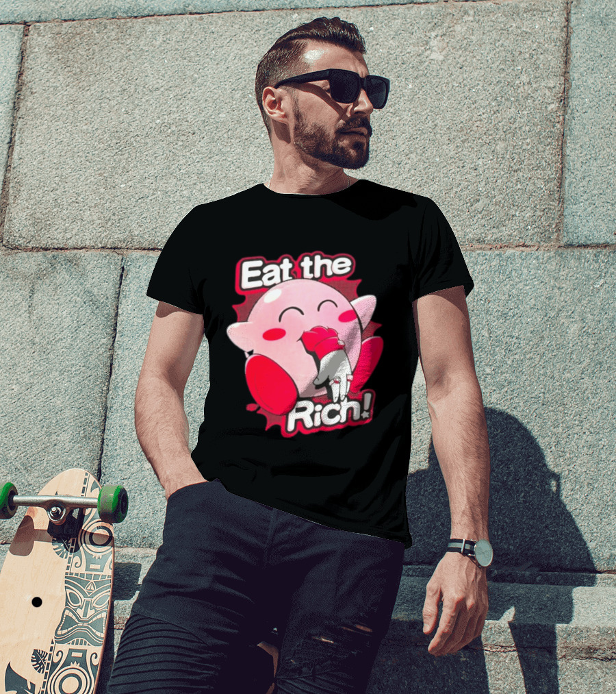 Kirby Eat The Rich Meme Video Game Character Trend T-Shirt