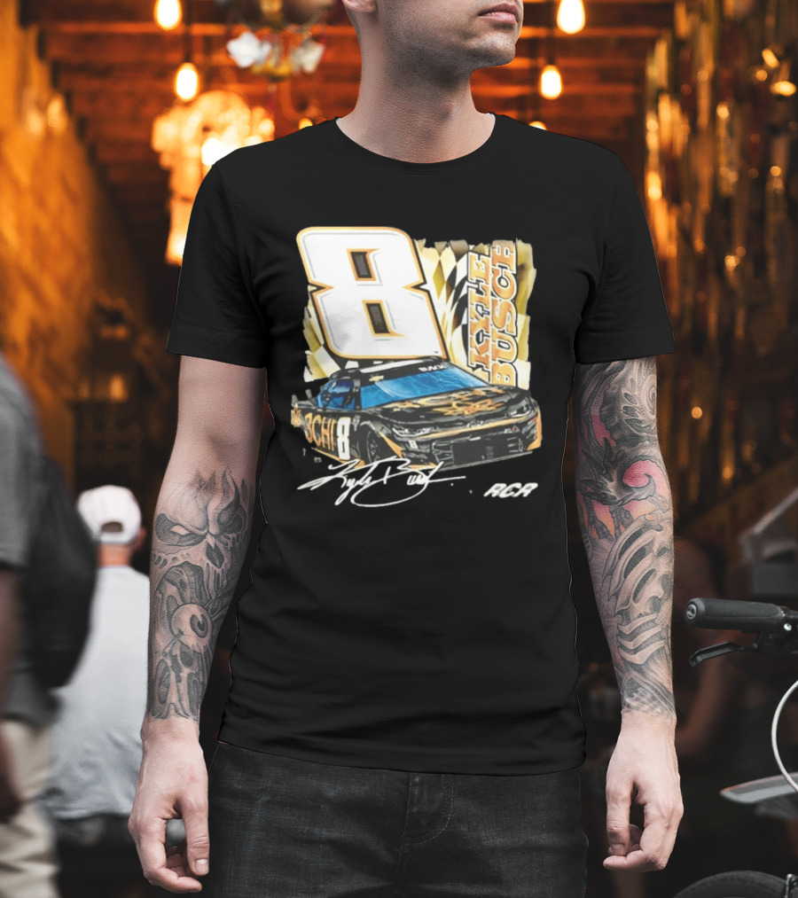 Kyle Busch 8 RCR NASCAR Race Car Signature T-Shirt