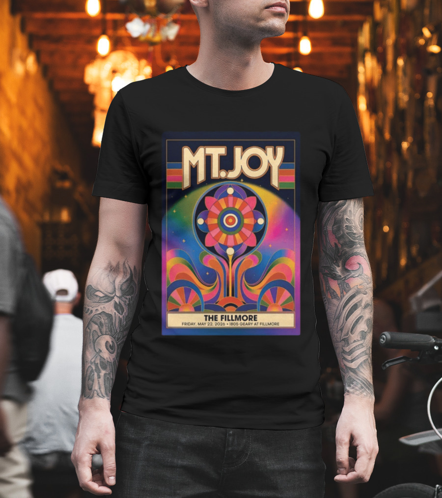 MT. Joy May 22 2026 The Fillmore 1805 Geary San Francisco Vintage Psychedelic T-Shirt