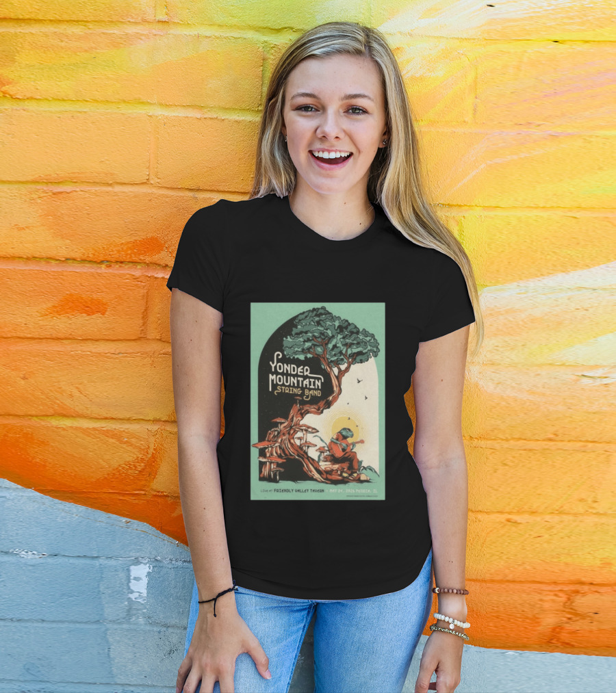 Yonder Mountain String Band Live At Friendly Valley Tavern Peoria IL May 24 2026 T-Shirt