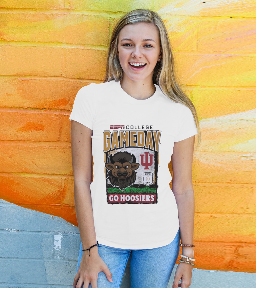 ESPN College Gameday Go Hoosiers IU Buffalo Football T-Shirt