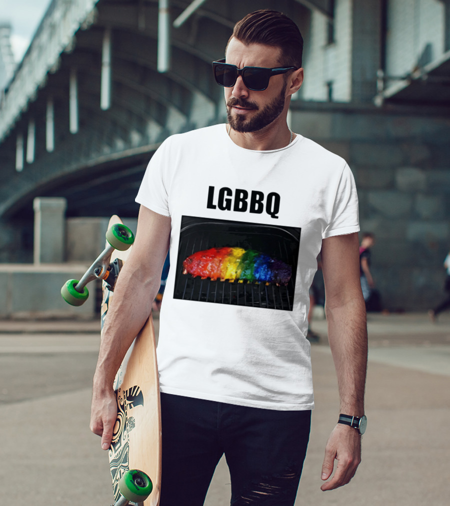 LGBBQ Rainbow Ribs LGBTQ BBQ T-Shirt