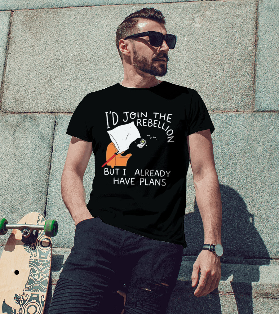Lazy Cat Gaming Couch Rebellion Plans Funny Humor T-Shirt