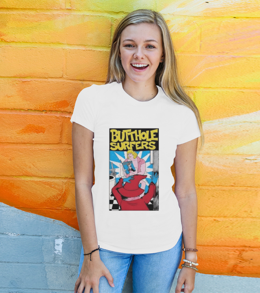 Butthole Surfers Comic Cover With Wizard And Bathroom Scene T-Shirt