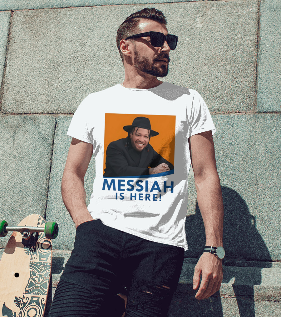 Jalen Brunson Nissim Black New York Knicks Messiah Is Here T-Shirt