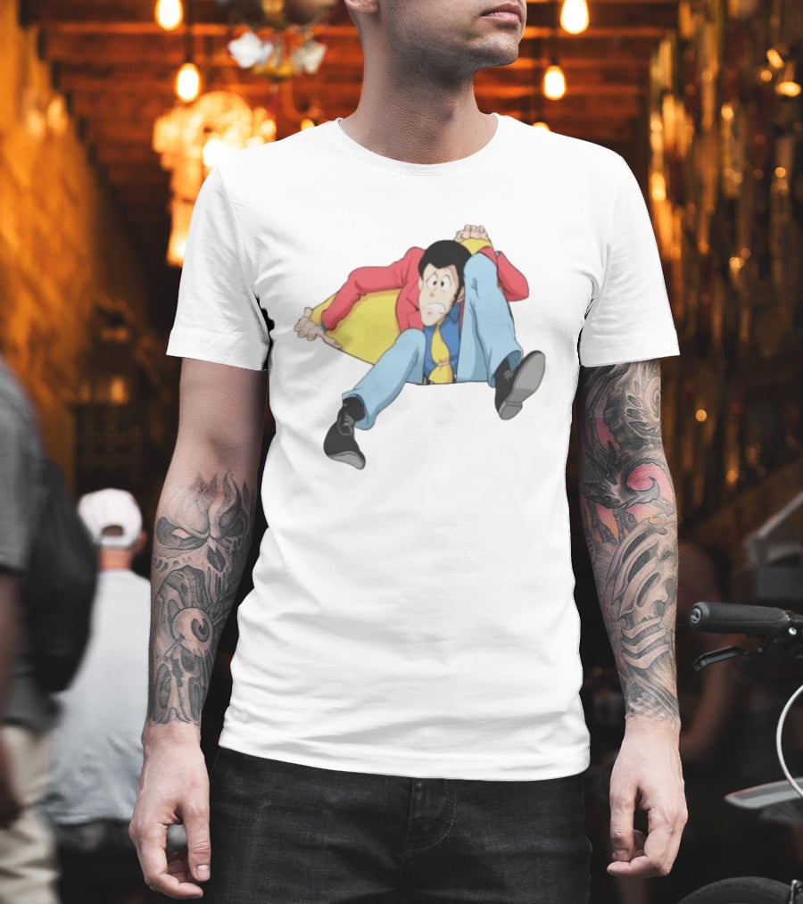 Lupin III Character In Red Jacket And Blue Pants T-Shirt