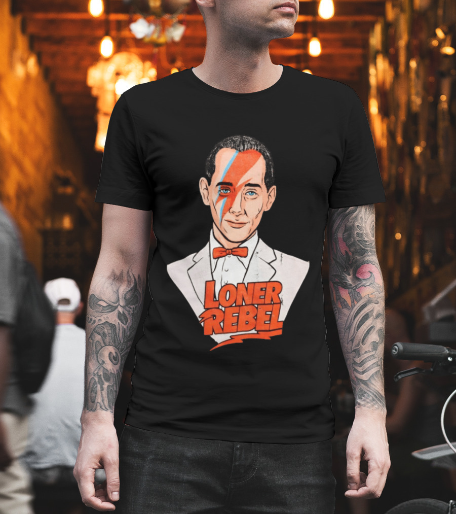 Pee Wee Herman David Bowie Aladdin Sane Loner Rebel Mashup Pop Culture T-Shirt