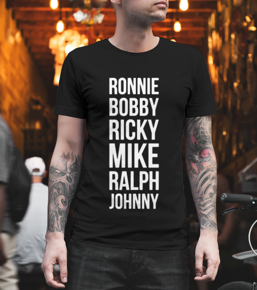 Ronnie Bobby Ricky Mike Ralph And Johnny New Edition Members Retro 80s HIP HOP Streetwear T-Shirt
