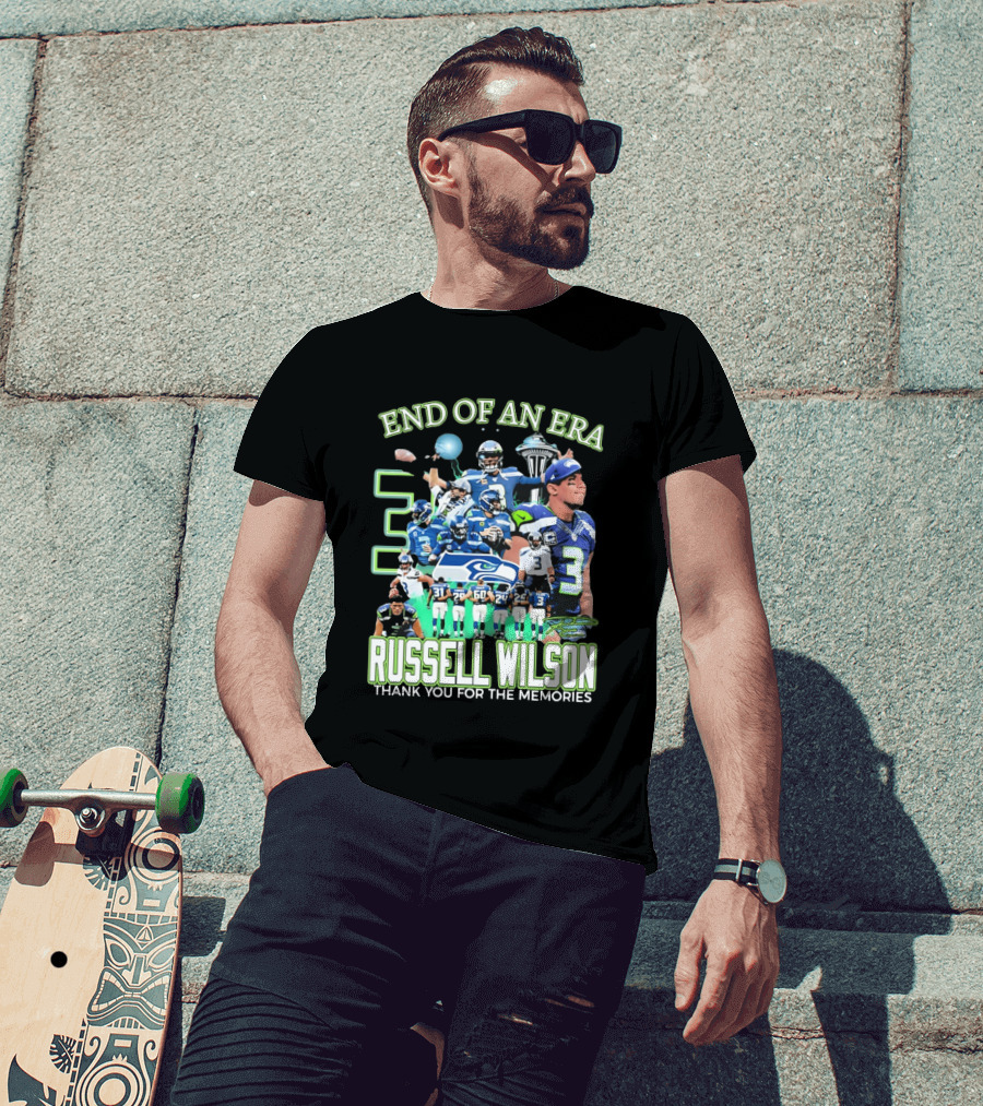Russell Wilson Seattle Seahawks End Of An Era Thank You For The Memories T-Shirt
