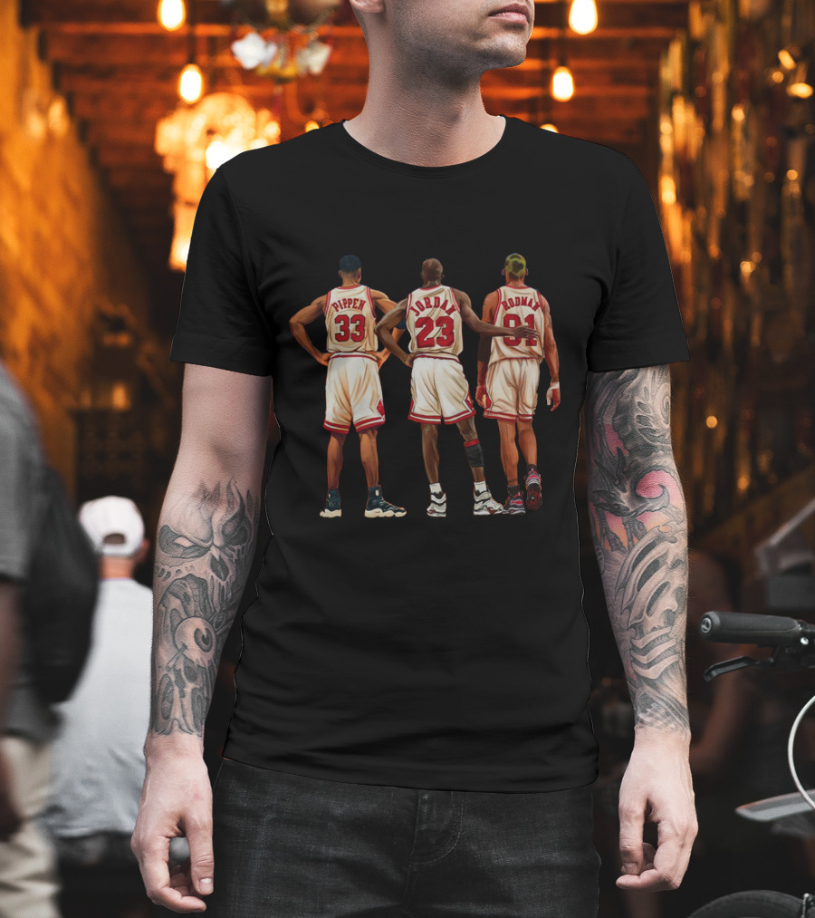 Pippen Jordan Rodman 33 23 91 Chicago Basketball Legends T-Shirt