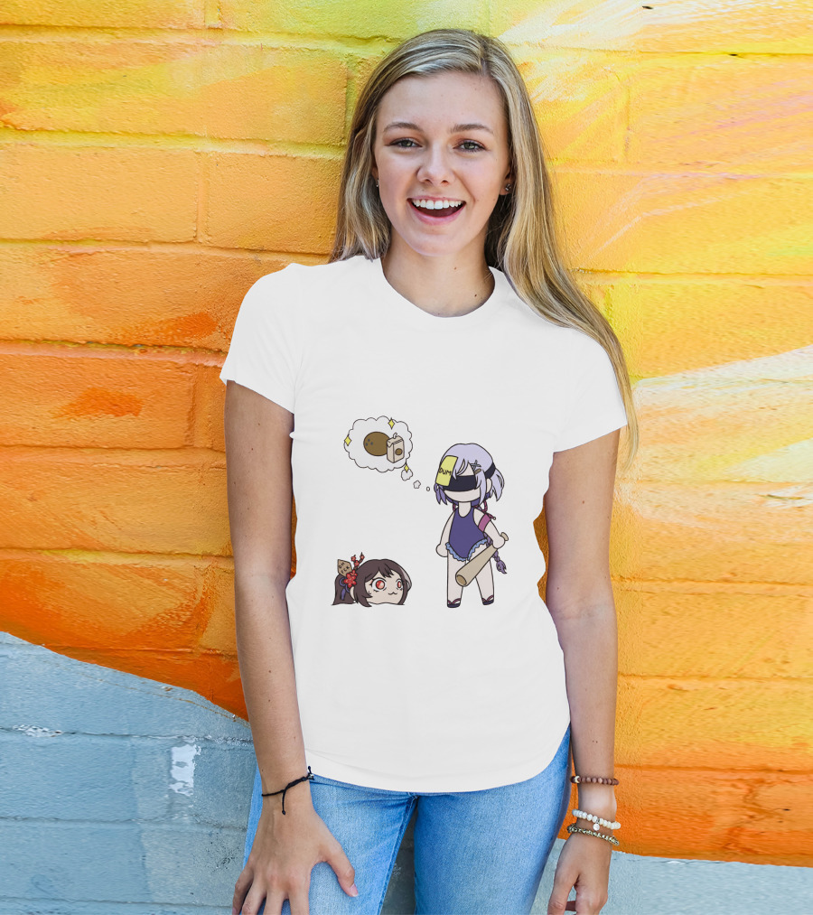 Qiqi Dumpling Vision With Hutao Adorable Interaction T-Shirt