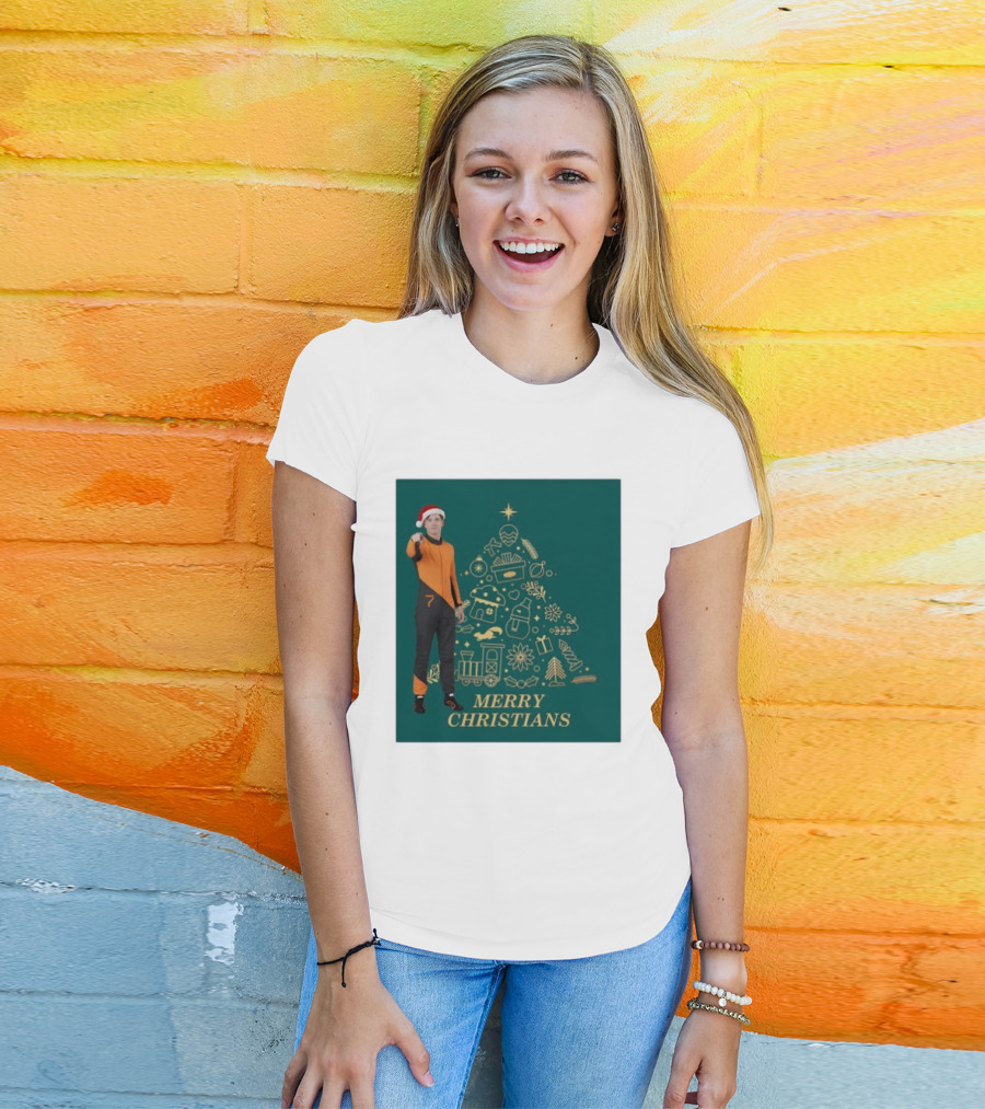 Christian Lundgaard Merry Christians Formula 1 Christmas Green T-Shirt