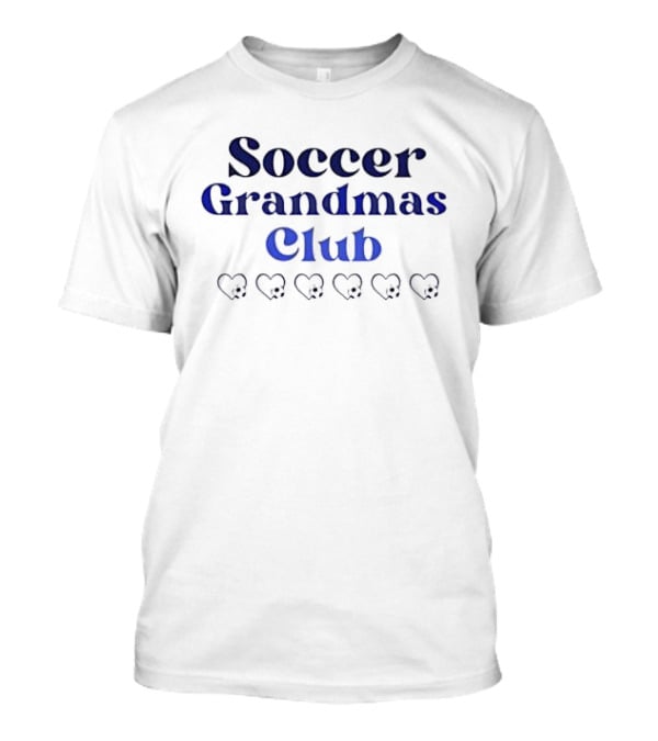 Soccer Grandmas Club With Heart And Soccer Ball Accents T-Shirt