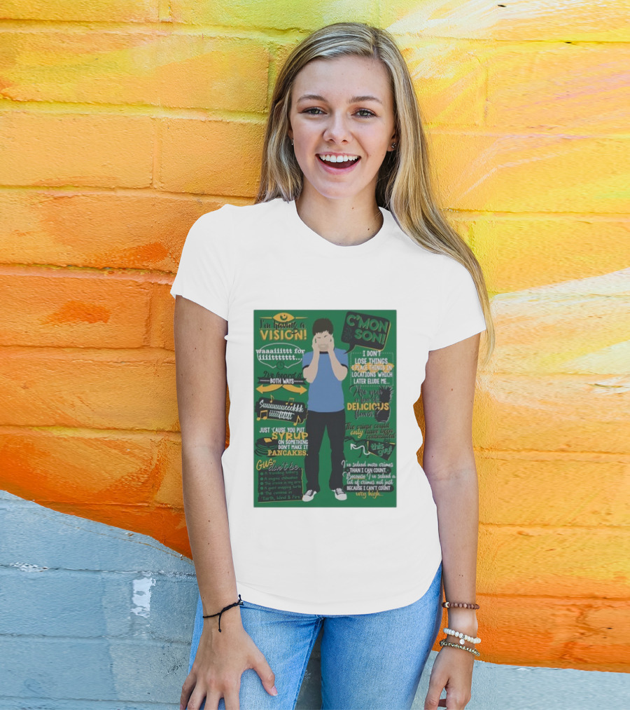 I'm Having A Vision Shawn Spencer C'mon Son Delicious Flavor I've Heard It Both Ways Pancakes T-Shirt