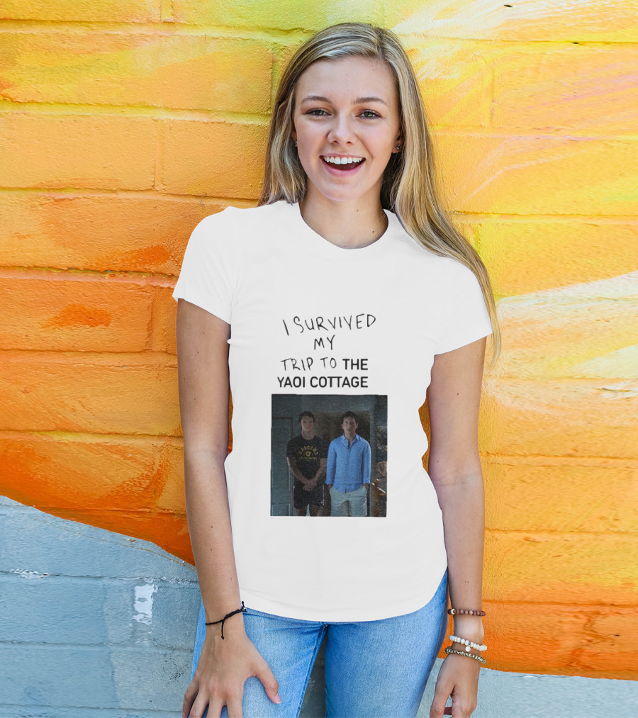 I Survived My Trip To The Yaoi Cottage Heated Rivalry Cottagecore LGBTQ+ Comedy Series T-Shirt