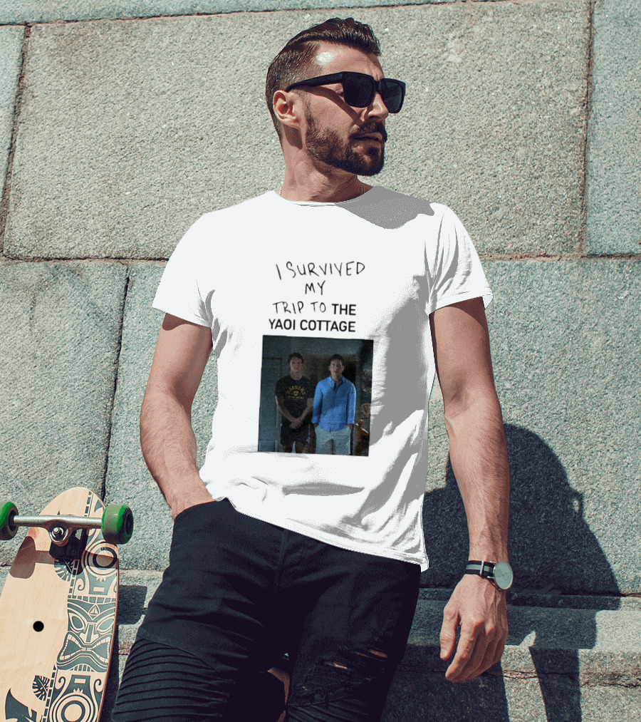 I Survived My Trip To The Yaoi Cottage Heated Rivalry Cottagecore LGBTQ+ Comedy Series T-Shirt