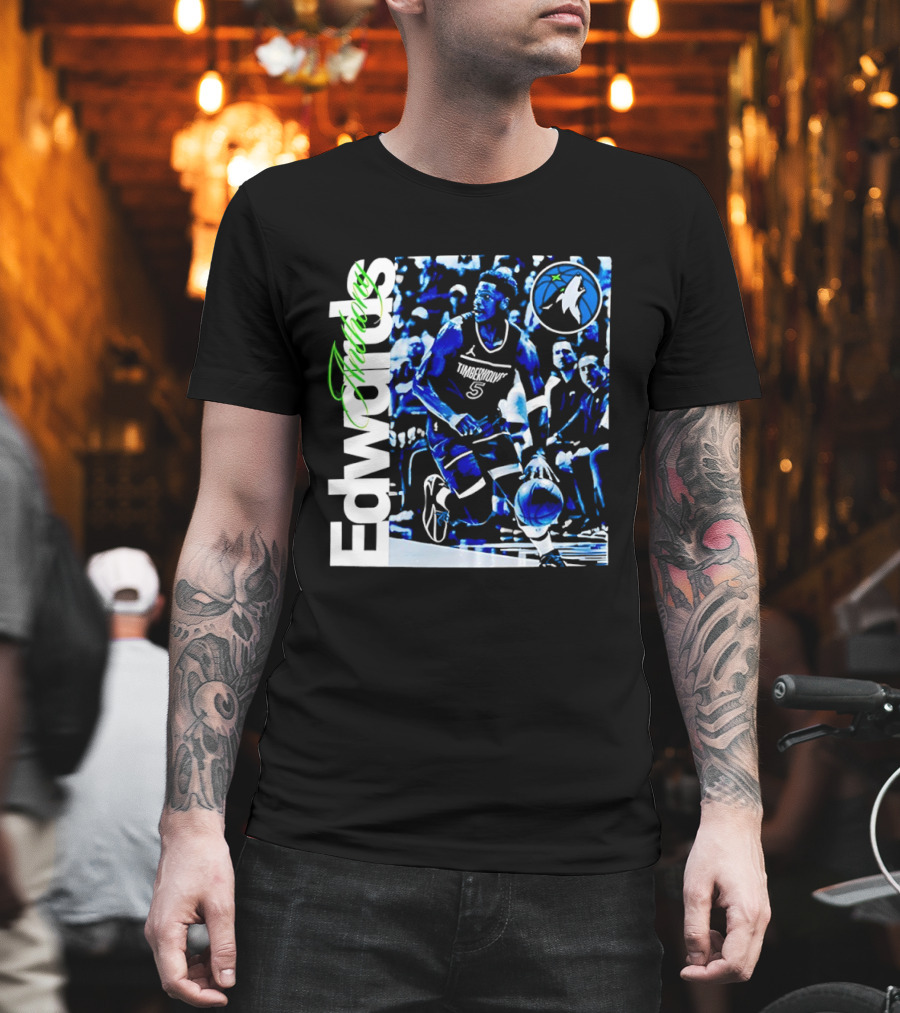 Edwards Timberwolves Basketball Retro Anthony T-Shirt