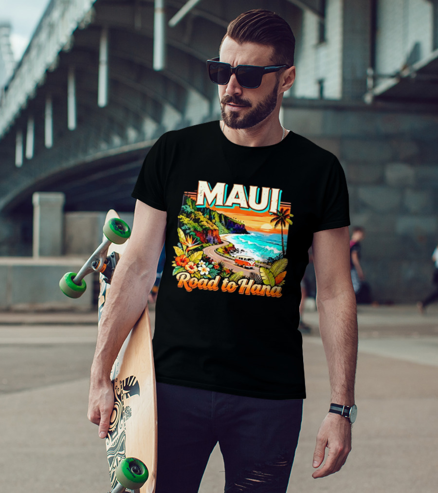 Maui Scenic Road To Hana Hawaii Tropical Adventure T-Shirt