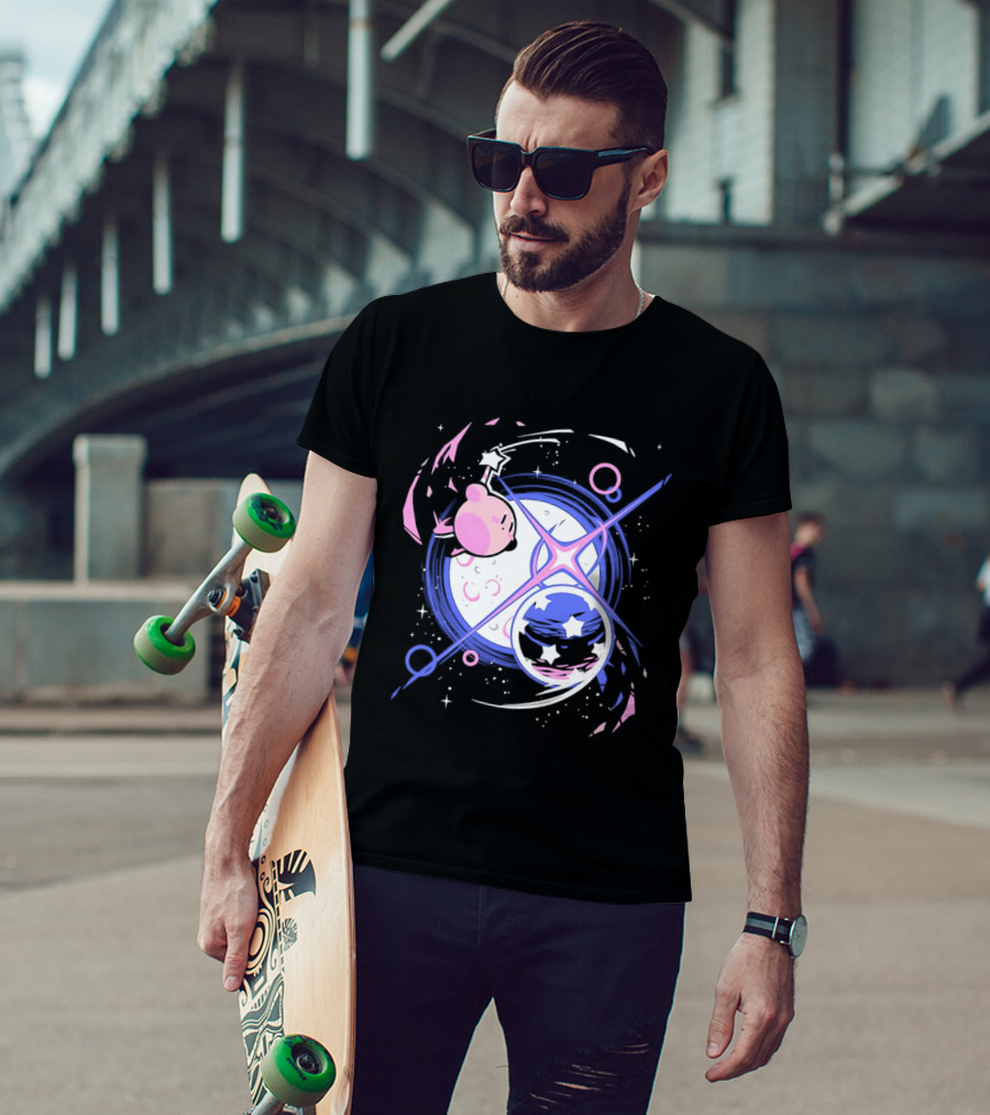 Kirby Celestial Cosmic Dance With Stars And Lunar T-Shirt