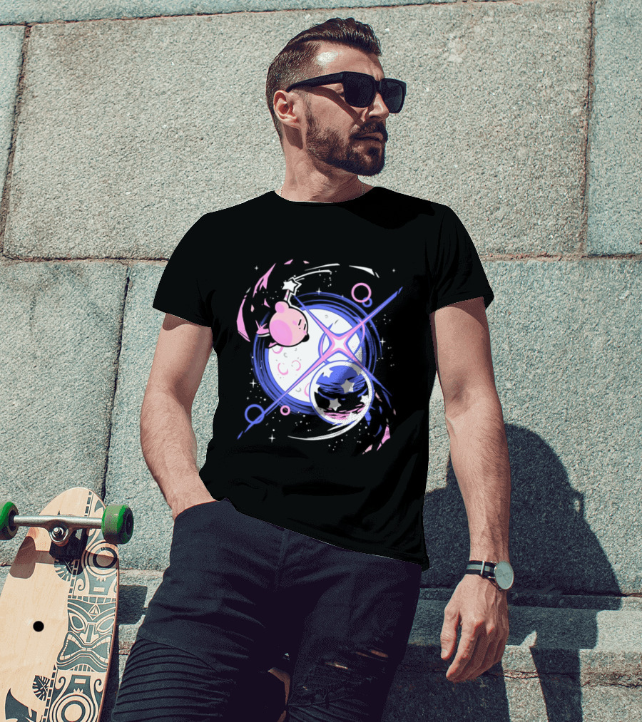 Kirby Celestial Cosmic Dance With Stars And Lunar T-Shirt