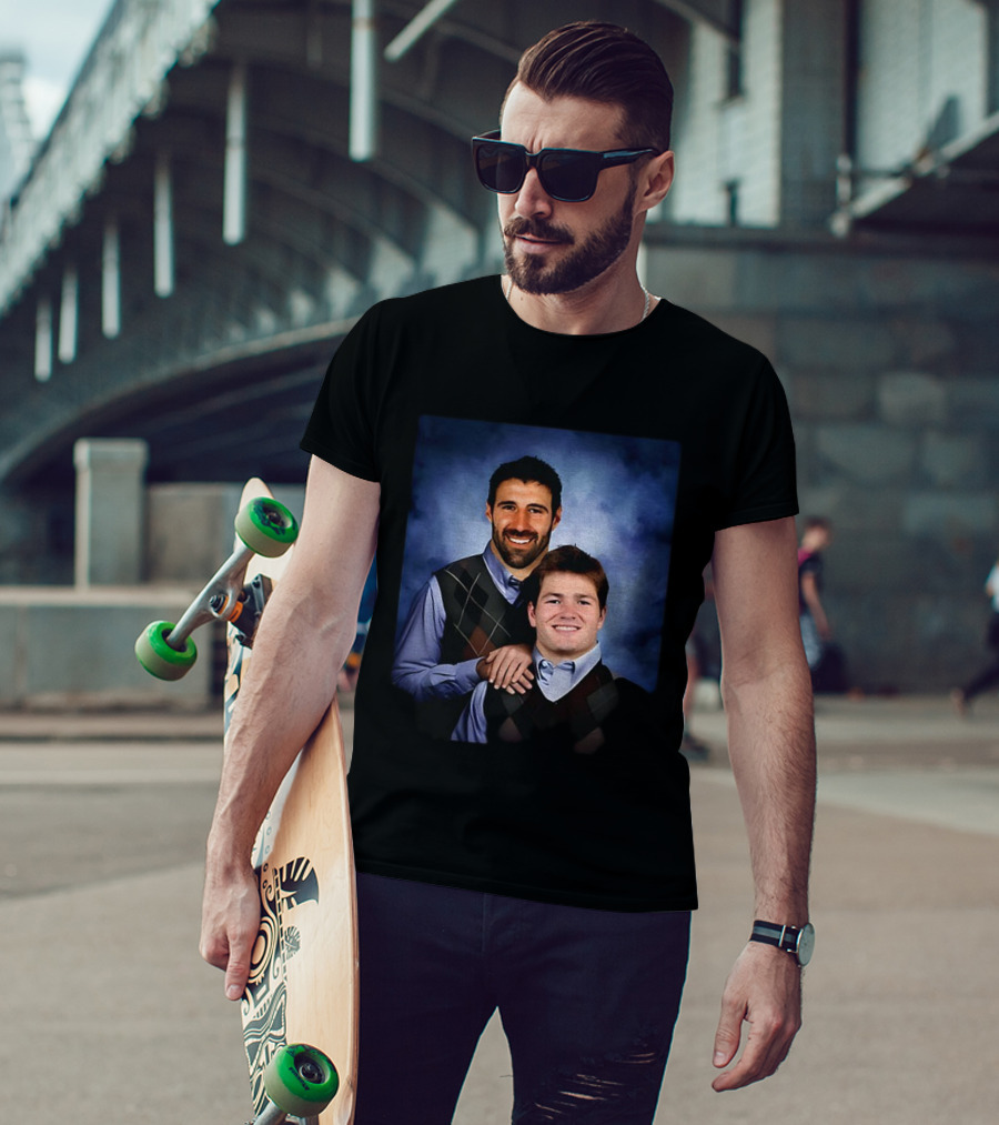 Mike Vrabel Drake Maye New England Patriots Step Brothers Football T-Shirt
