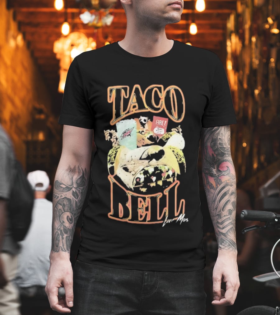 Taco Bell Live Mas 90s Burrito Mountain Dew Combo T-Shirt