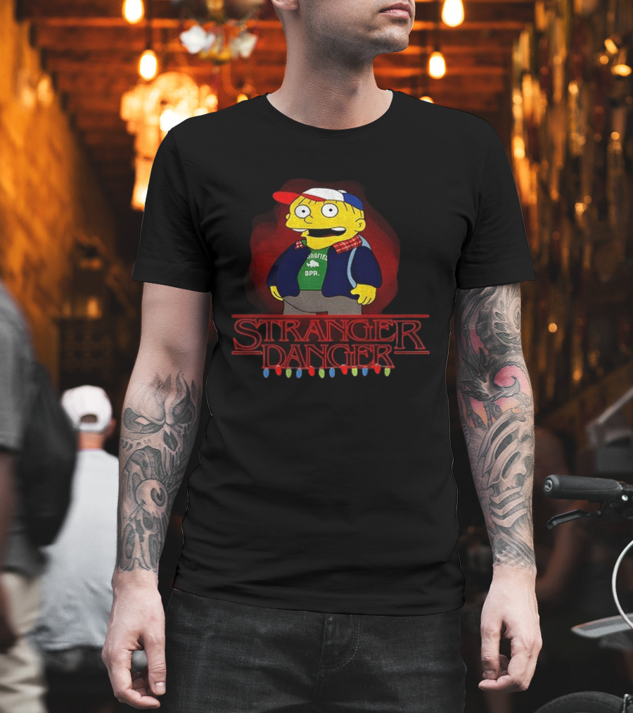 Stranger Danger Ralph Parody Iconic Crossover with Christmas Lights T-Shirt