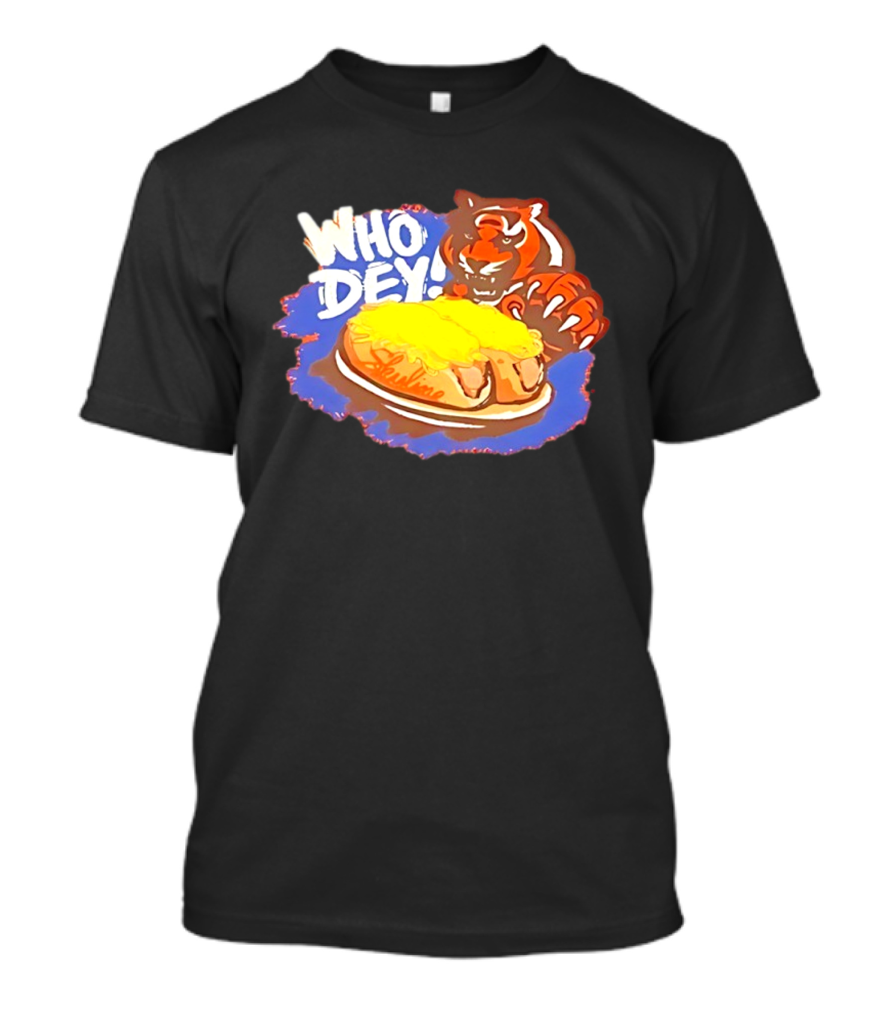 Who Dey Cincinnati Bengals Tiger Skyline Chili T-Shirt