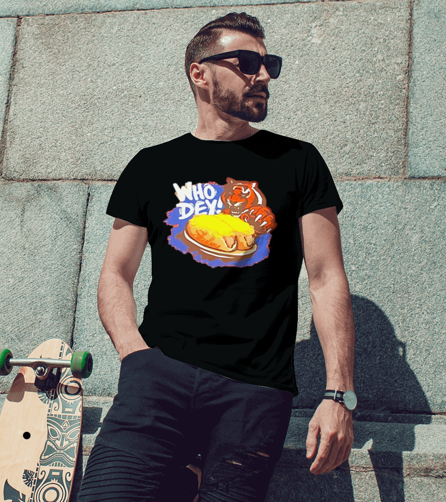 Who Dey Cincinnati Bengals Tiger Skyline Chili T-Shirt