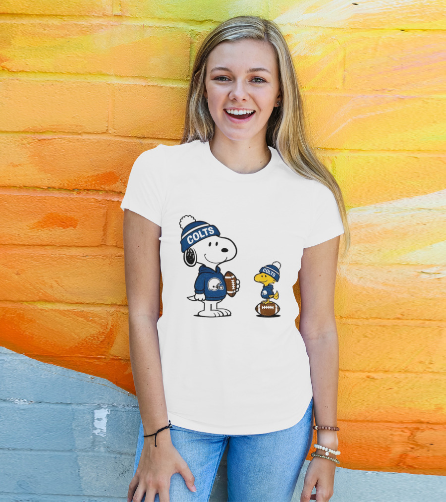 Indianapolis Colts Snoopy Woodstock NFL Football T-Shirt