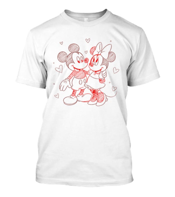 Mickey's Mouse And Friends Valentine's Day Trip With Hearts And Love T-Shirt