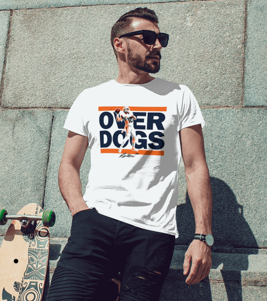Over Dogs Bo Nix Denver Broncos Football Signature Bold T-Shirt