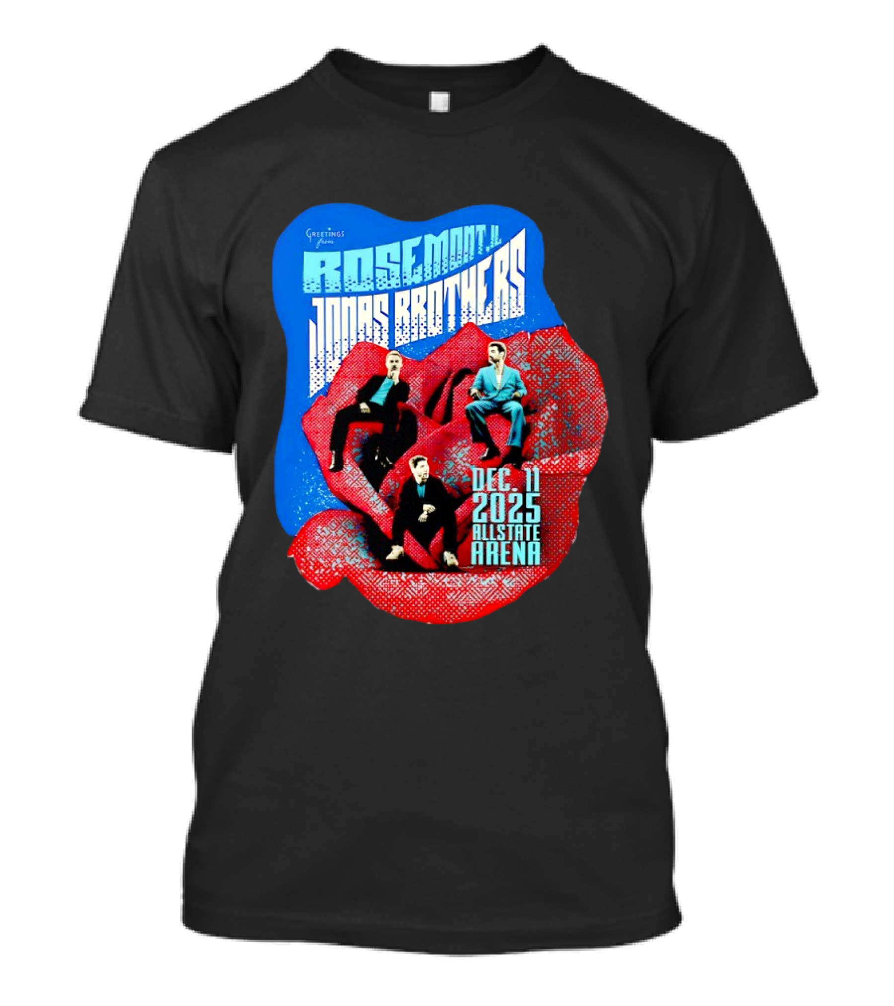 Greetings From Rosemont IL Jonas Brothers December 11 2025 Allstate Arena T-Shirt