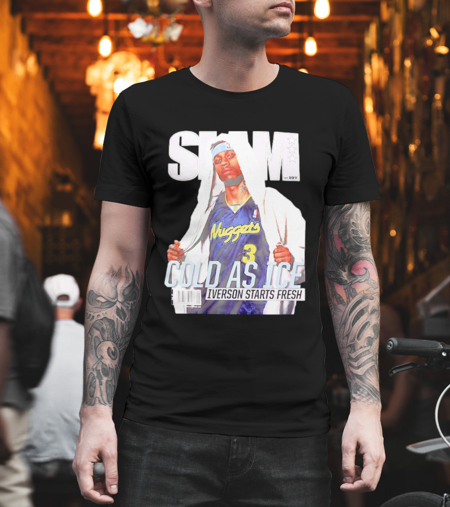Slam Allen Iverson Cold As Ice Nuggets 3 Iverson Starts Fresh T-Shirt