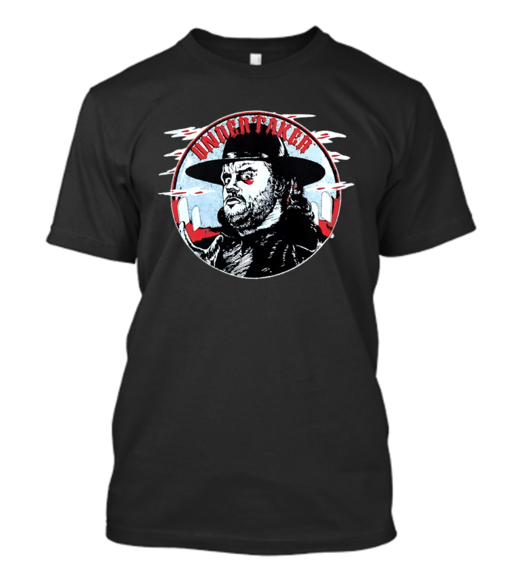 The Undertaker WWE Vintage Tombstone And Hat Iconic Image T-Shirt