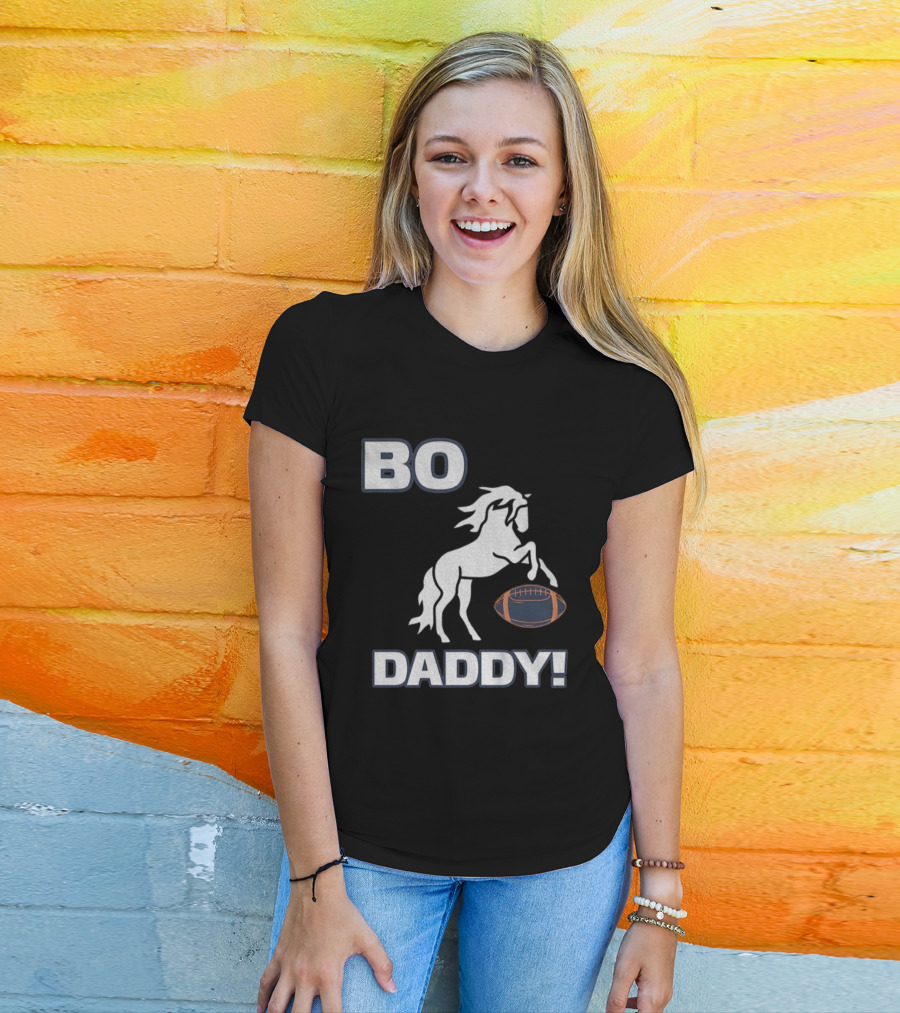 Bo Nix Denver Broncos Football Bo Daddy NFL 2025 Horseball T-Shirt