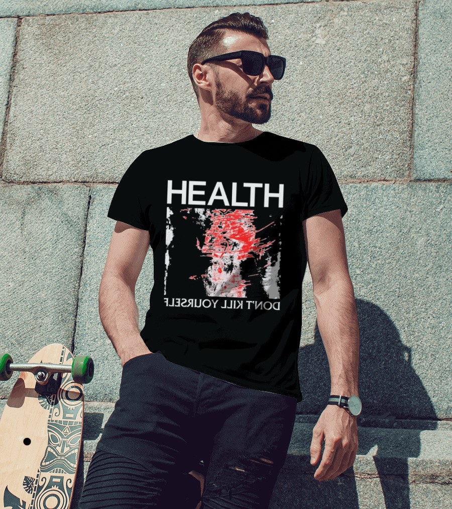 HEALTH Don't Kill Yourself Red Brush Strokes T-Shirt