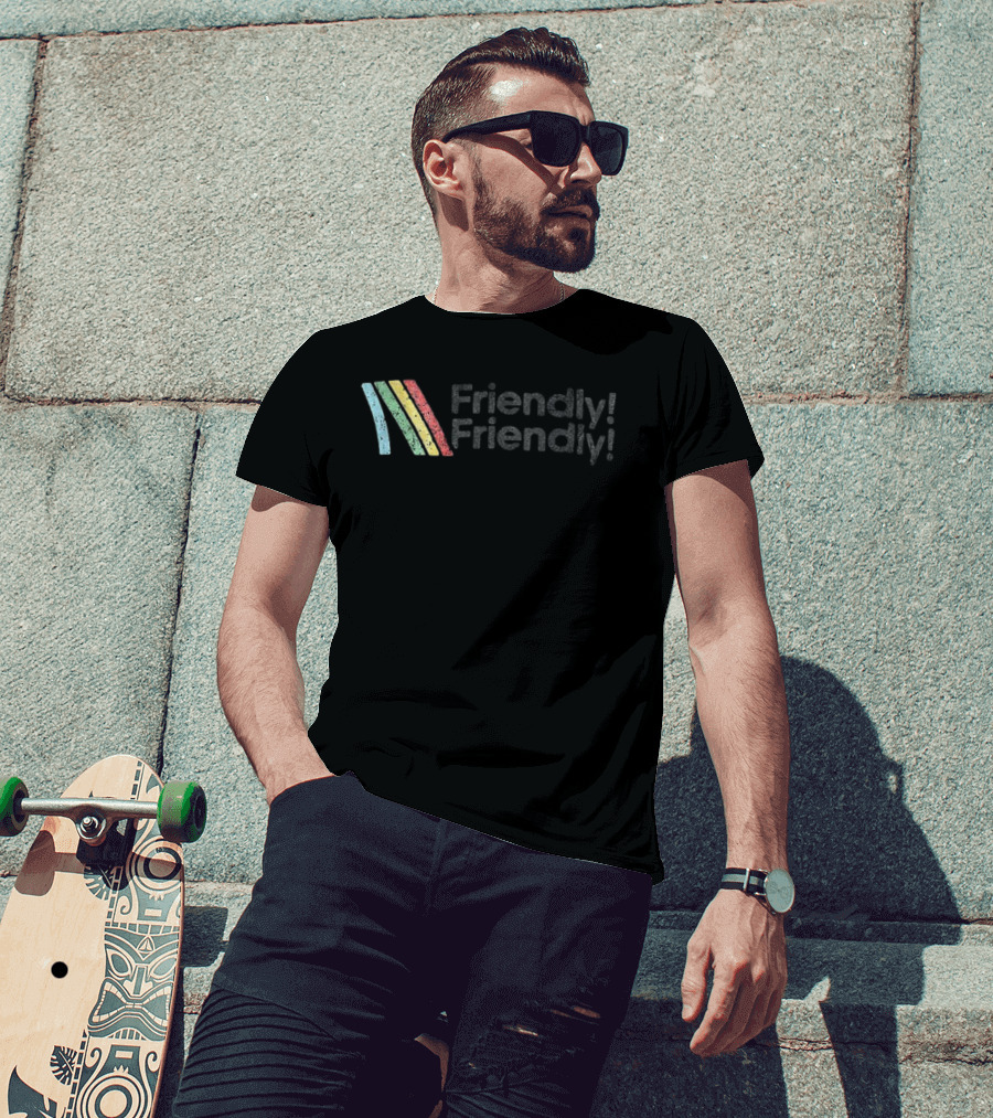 Arc Raiders Fanart Friendly Friendly Rainbow Stripes T-Shirt