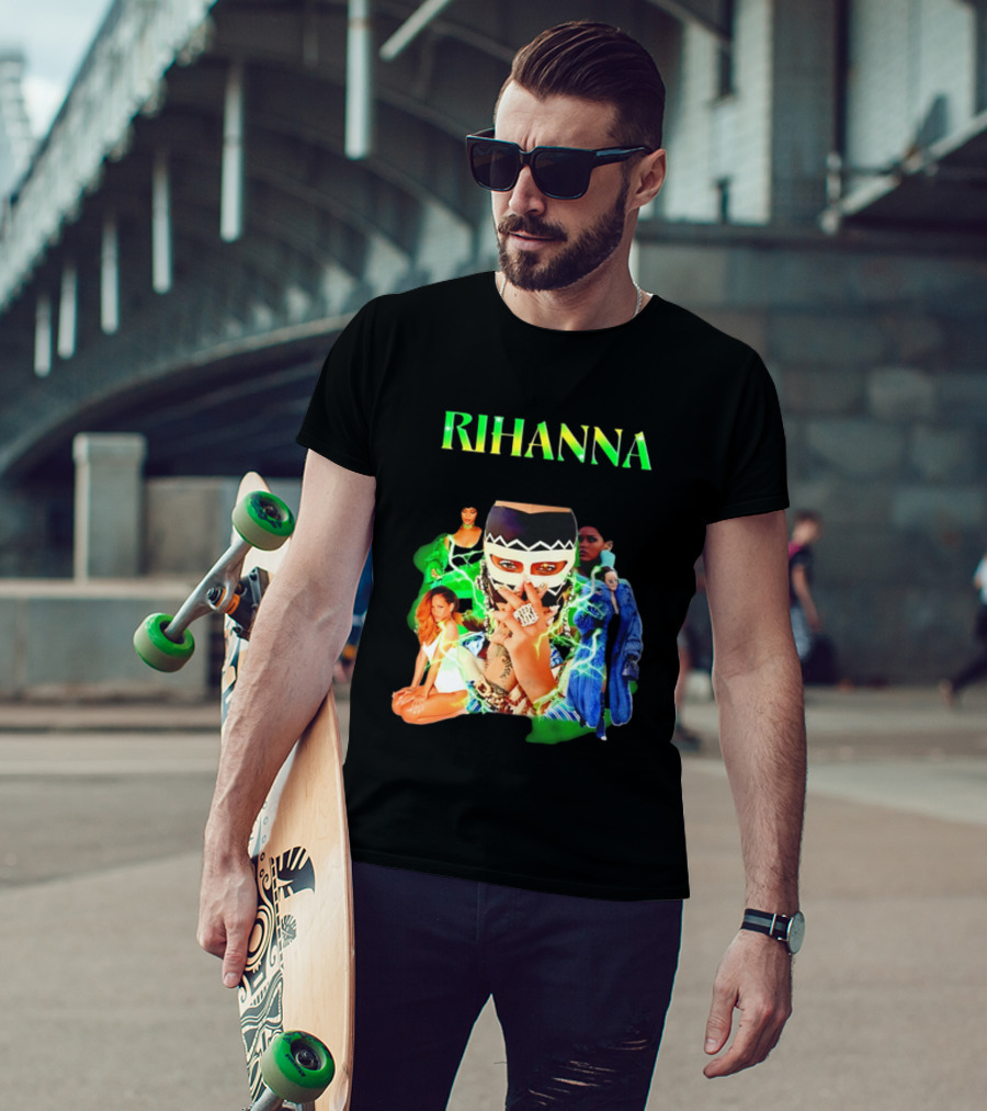 Rihanna Fashion Icon Collage Bold T-Shirt