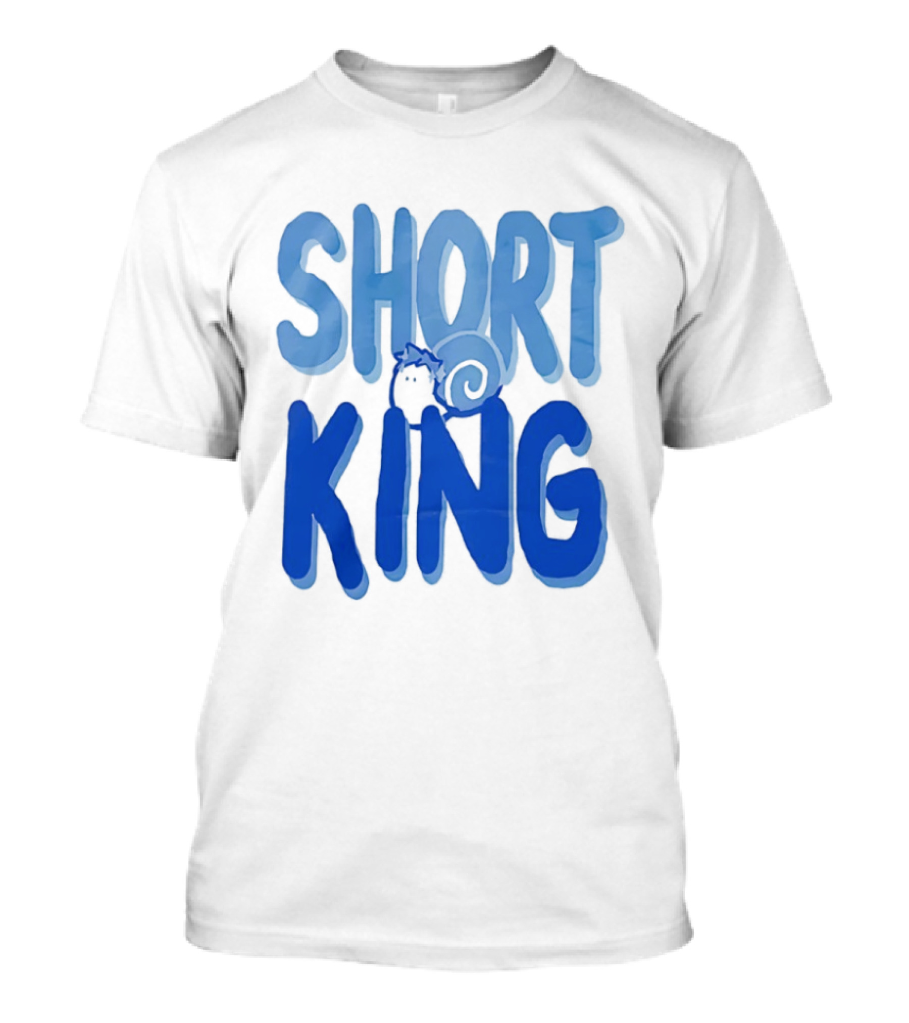 Short King Cartoon Fun Quirky T-Shirt