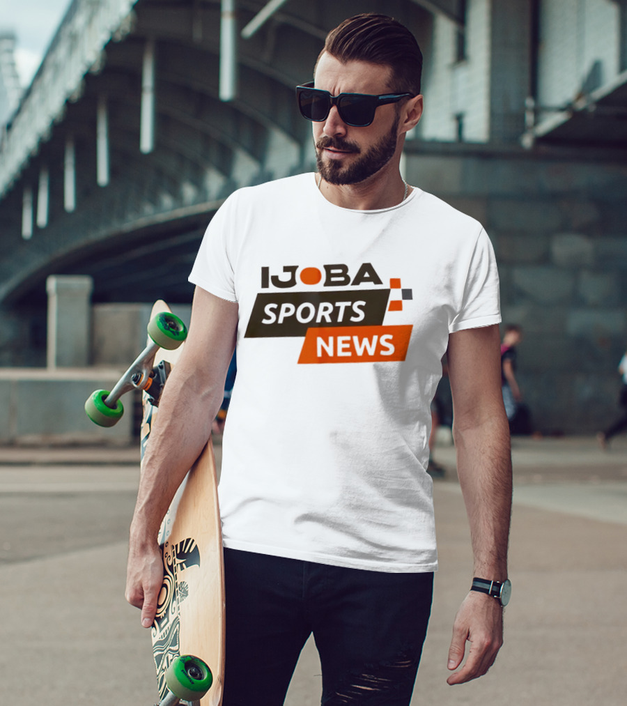 Ijoba Sports News Bold Orange And Black Block T-Shirt