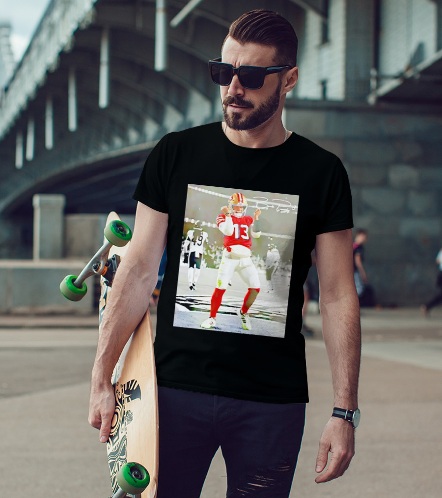 Brock Purdy 13 San Francisco 49ers Dancing Against Chicago Football Game T-Shirt